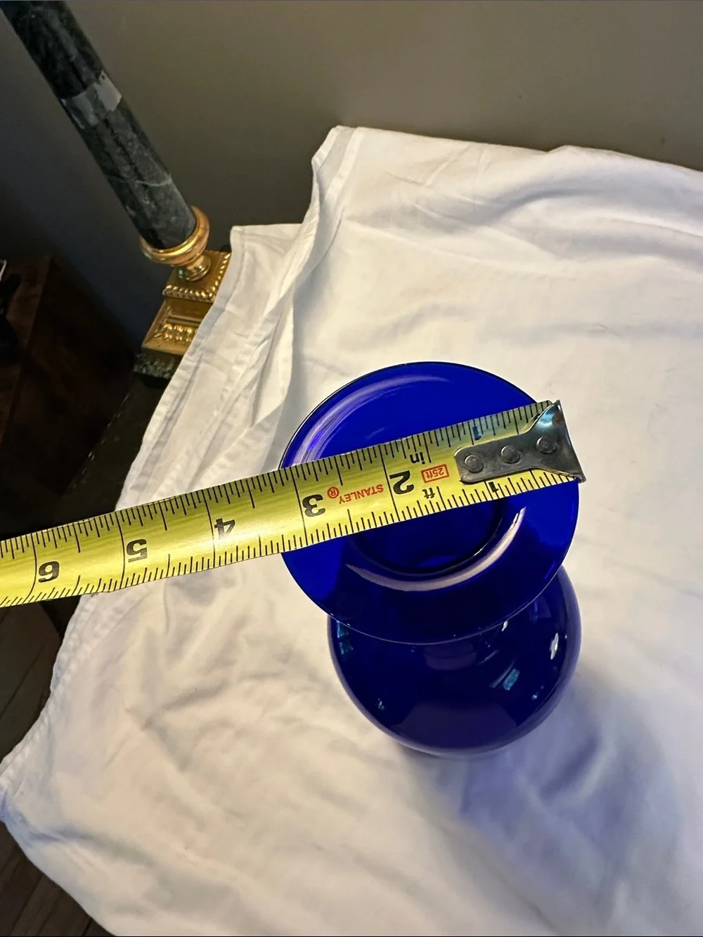 Vintage MCM Kastrup Holmegaard Cobalt Blue Glass Vase - Decorative Home Accent